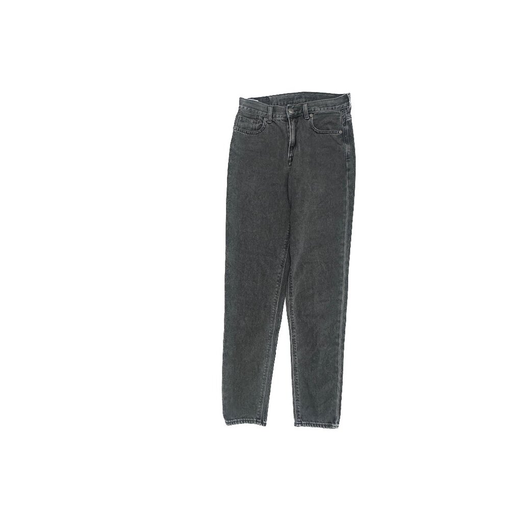 American Eagle Mom Jean Women's size 0 Long Black Denim Jeans‎